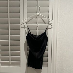 Nicole Miller Black Spaghetti Strap Blouse